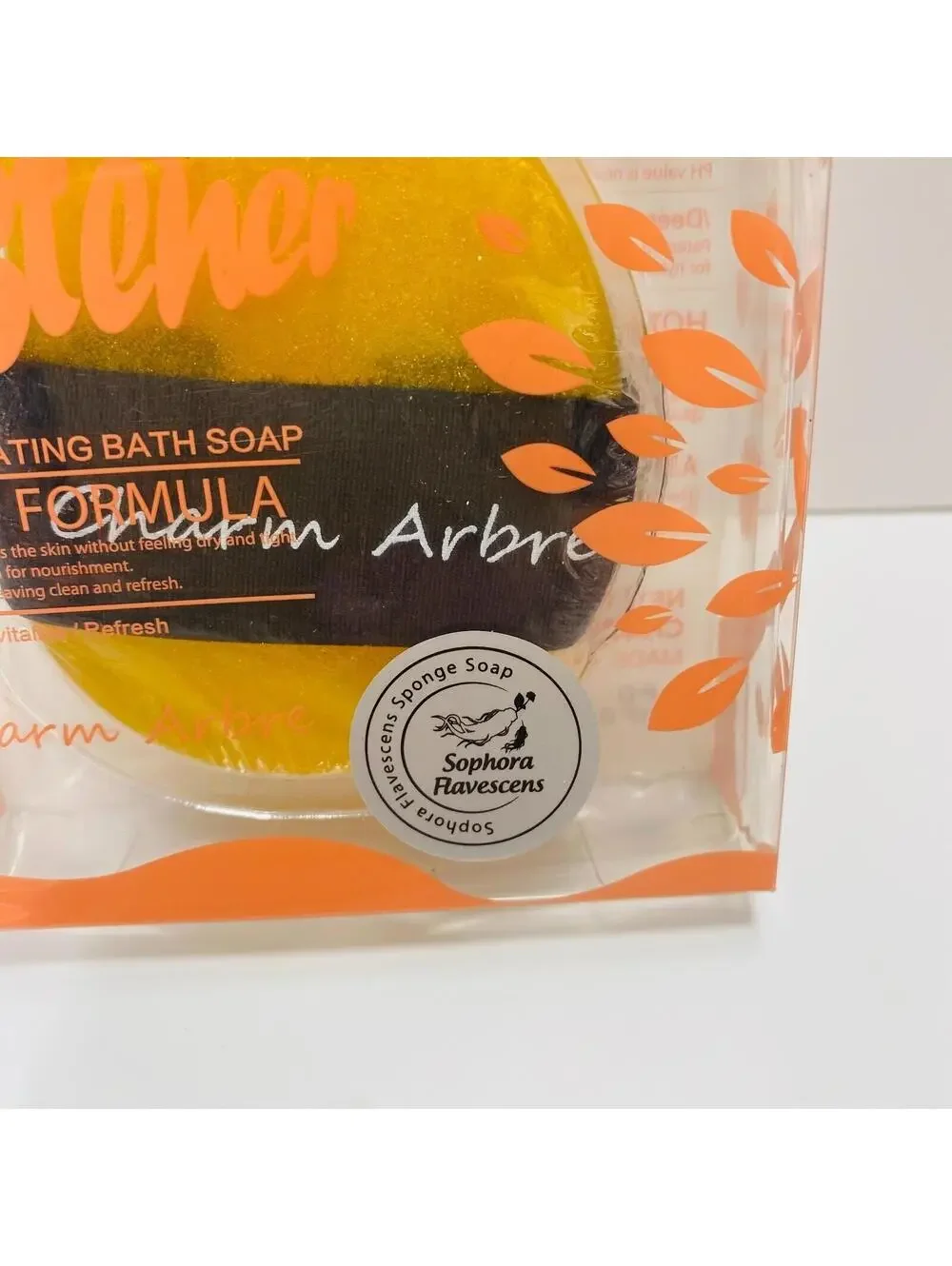 Charm Arbre Fragrance Sponge Embedded Bath Soap With Grasp Band Exfoliates skin